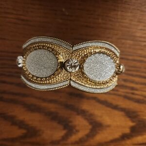 Gold and Silver Textured Bracelet